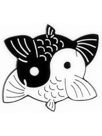 Yin Yang Fish Enamel Pin 